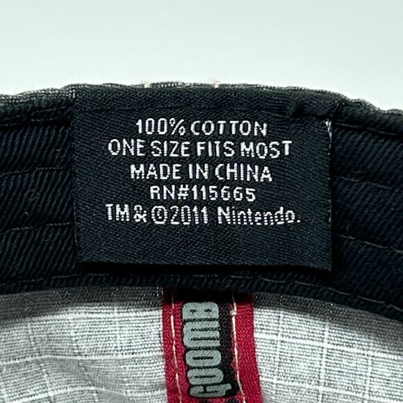 Nintendo Super Mario Bros Dad Hat Baseball Cap Goomba Game Over Strapback Gray - Picture 8 of 9